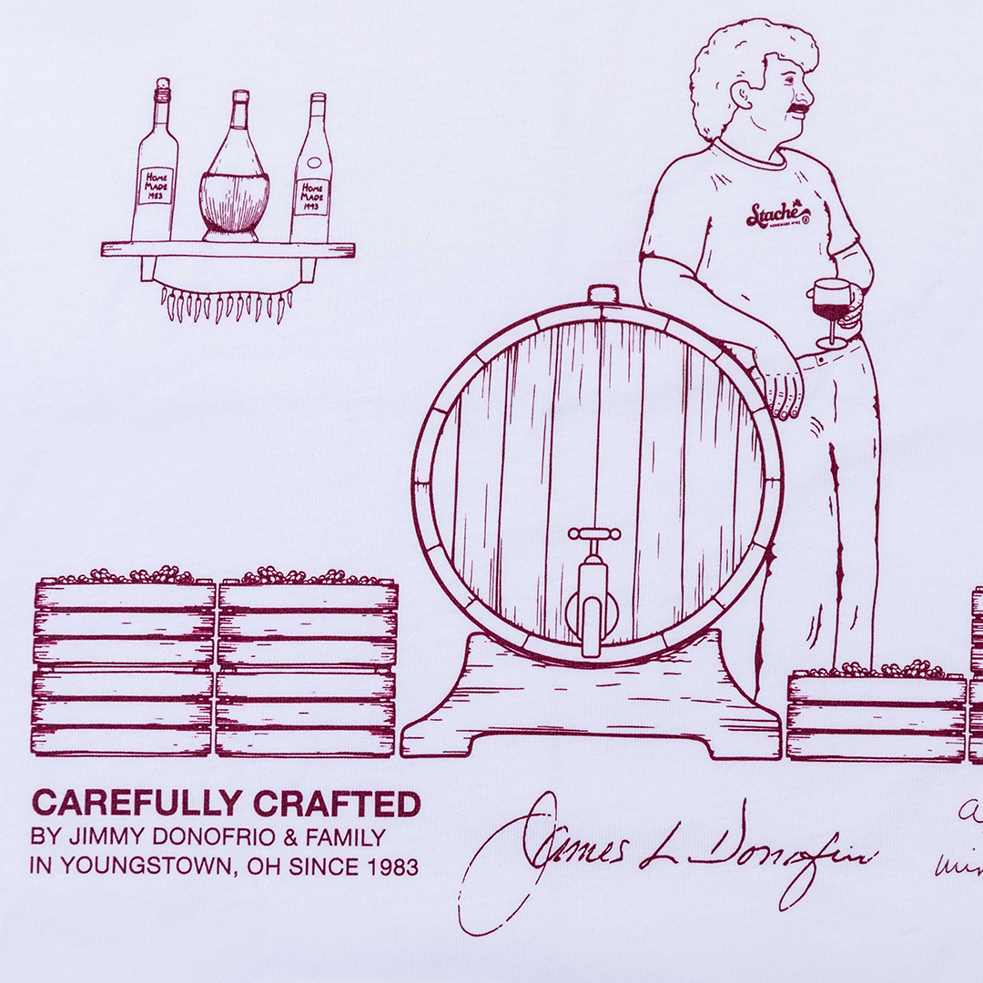 Stache Homemade Wine Shirt - 'White'