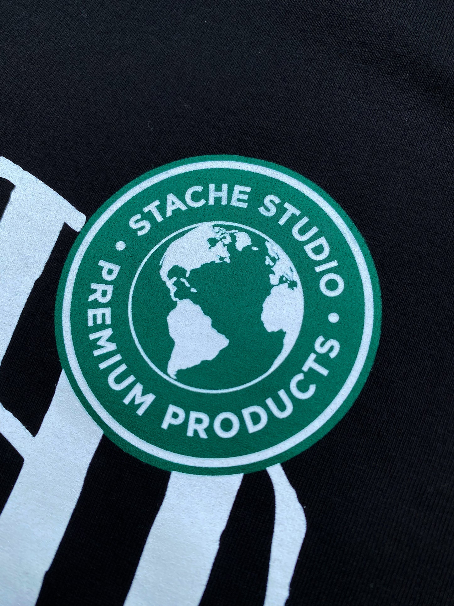 Stache Arch Logo Shirt - 'Black/White/Green'