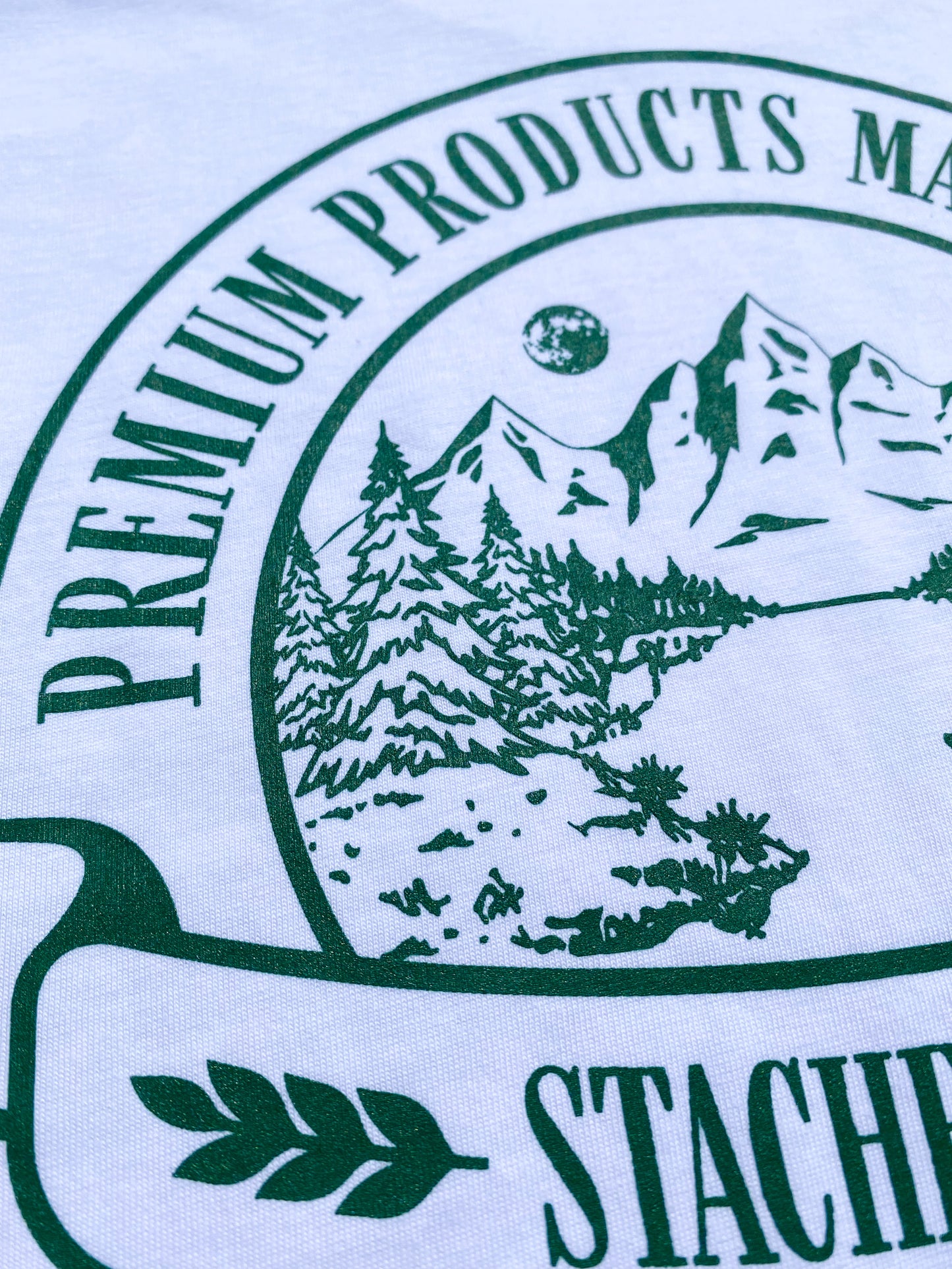 Stache Crest Shirt - 'White/Green'