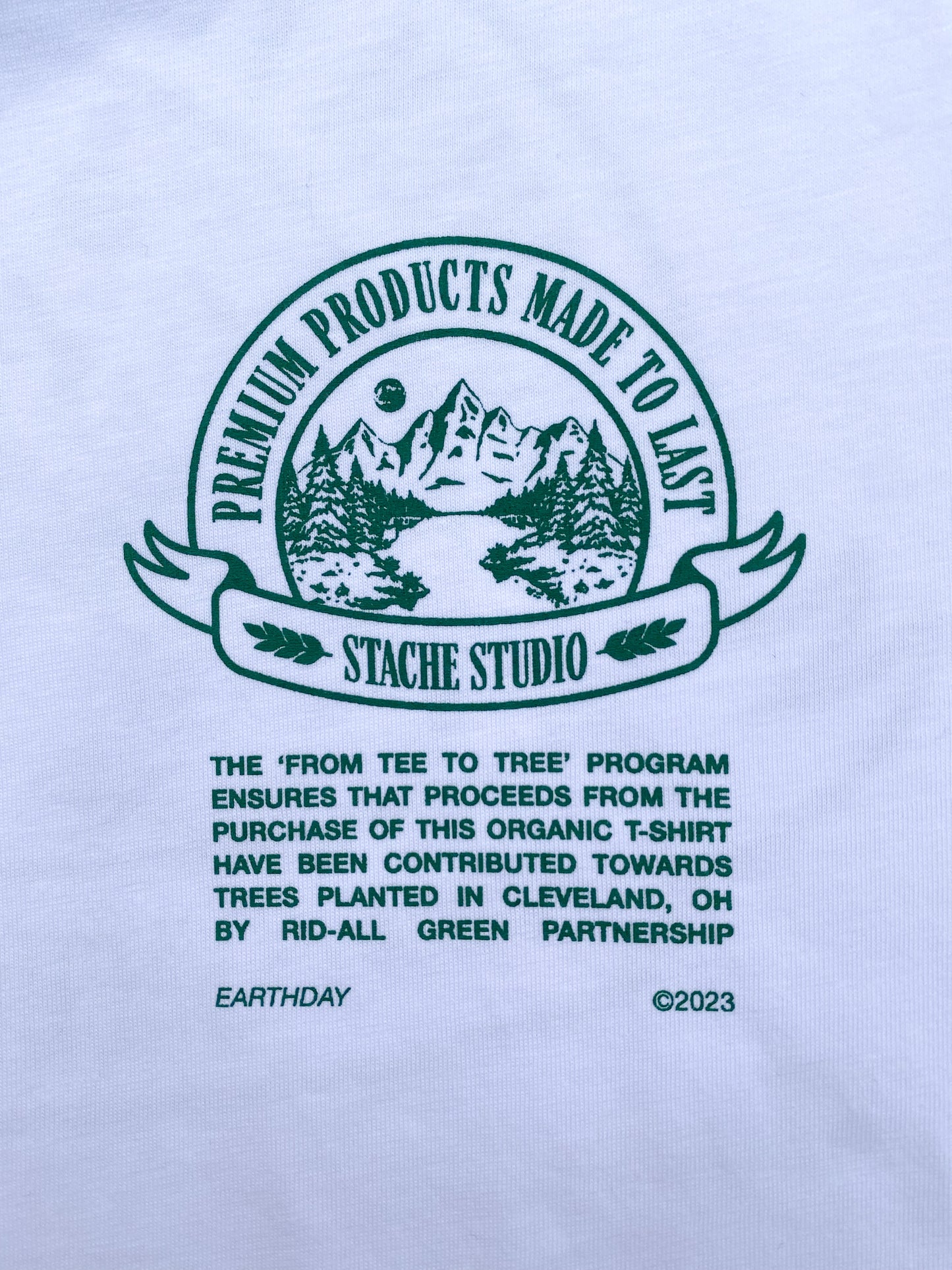 Stache Crest Shirt - 'White/Green'
