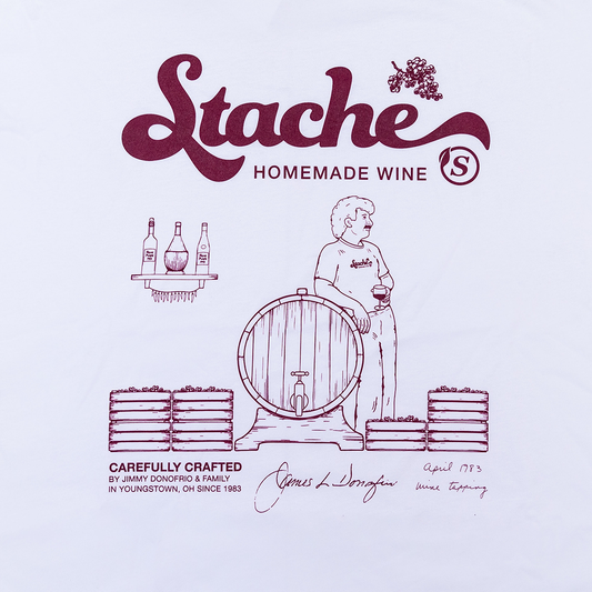 Stache Homemade Wine Shirt - 'White'