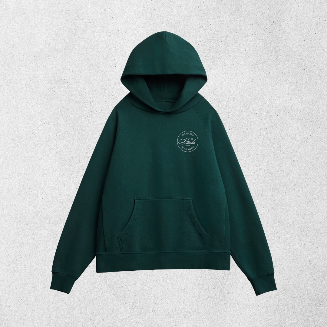 スタンプ　STAMP HOODIE Stache 1/1 Stamp Hoodie - Green – Stache Studio