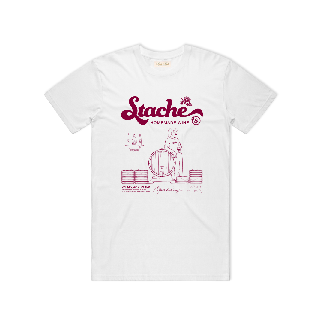 Stache Homemade Wine Shirt - 'White'