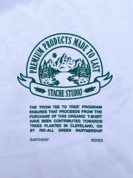Stache Crest Shirt - 'White/Green'